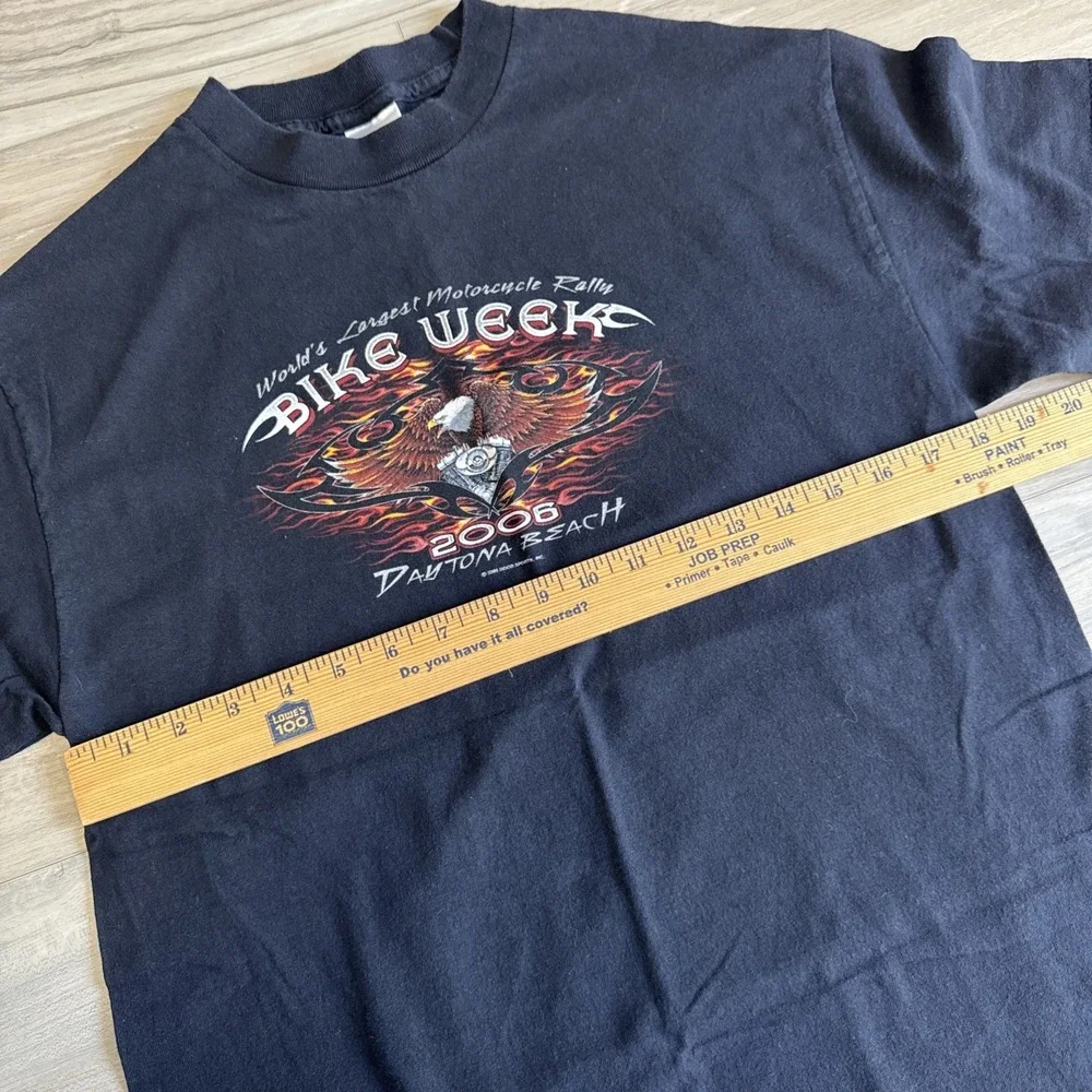 Vintage 2006 Bike Week Daytona Beach Shirt Size M Tennessee River Made In Mexico - Picture 7 of 11
